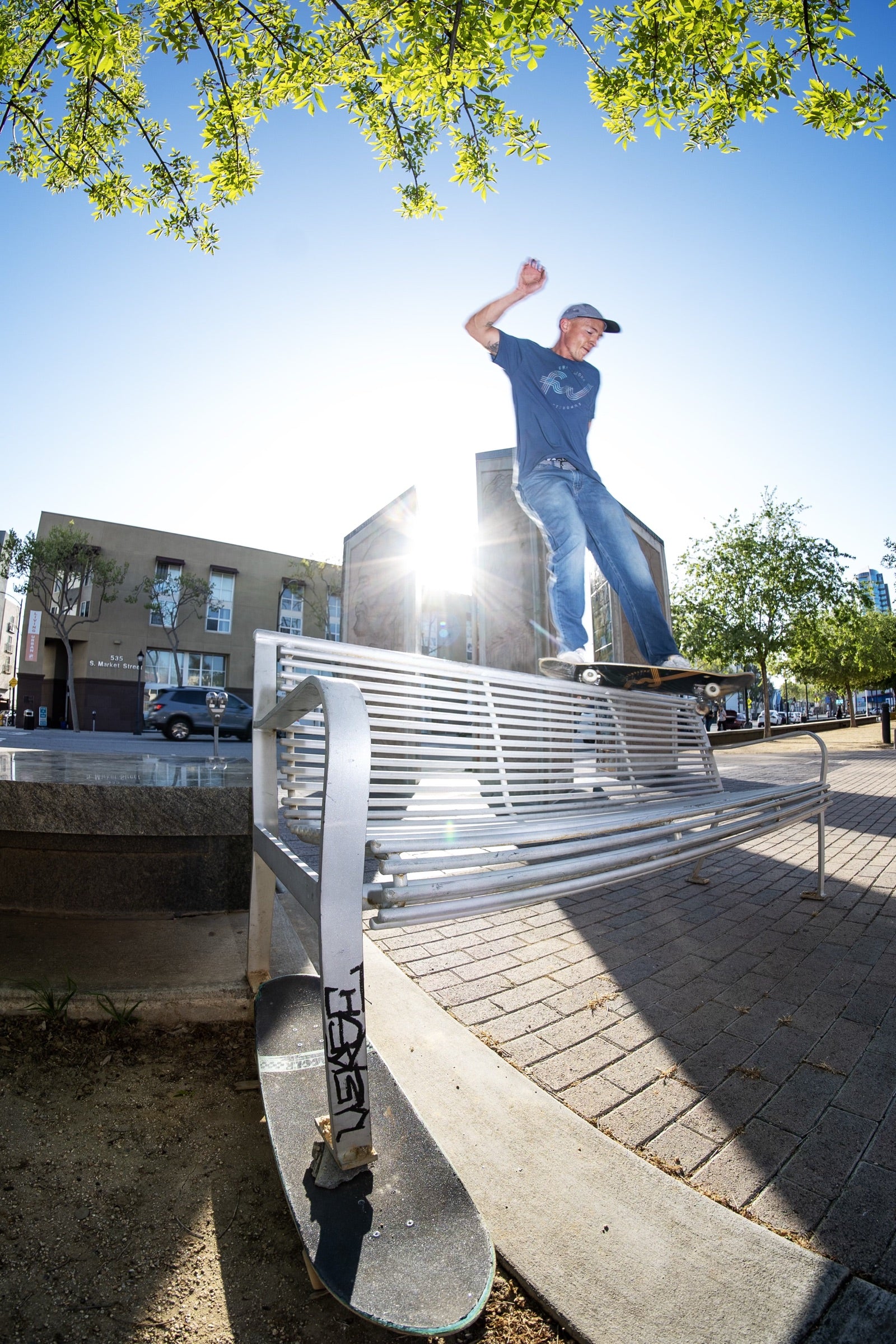 Andy Aced skating a rail.